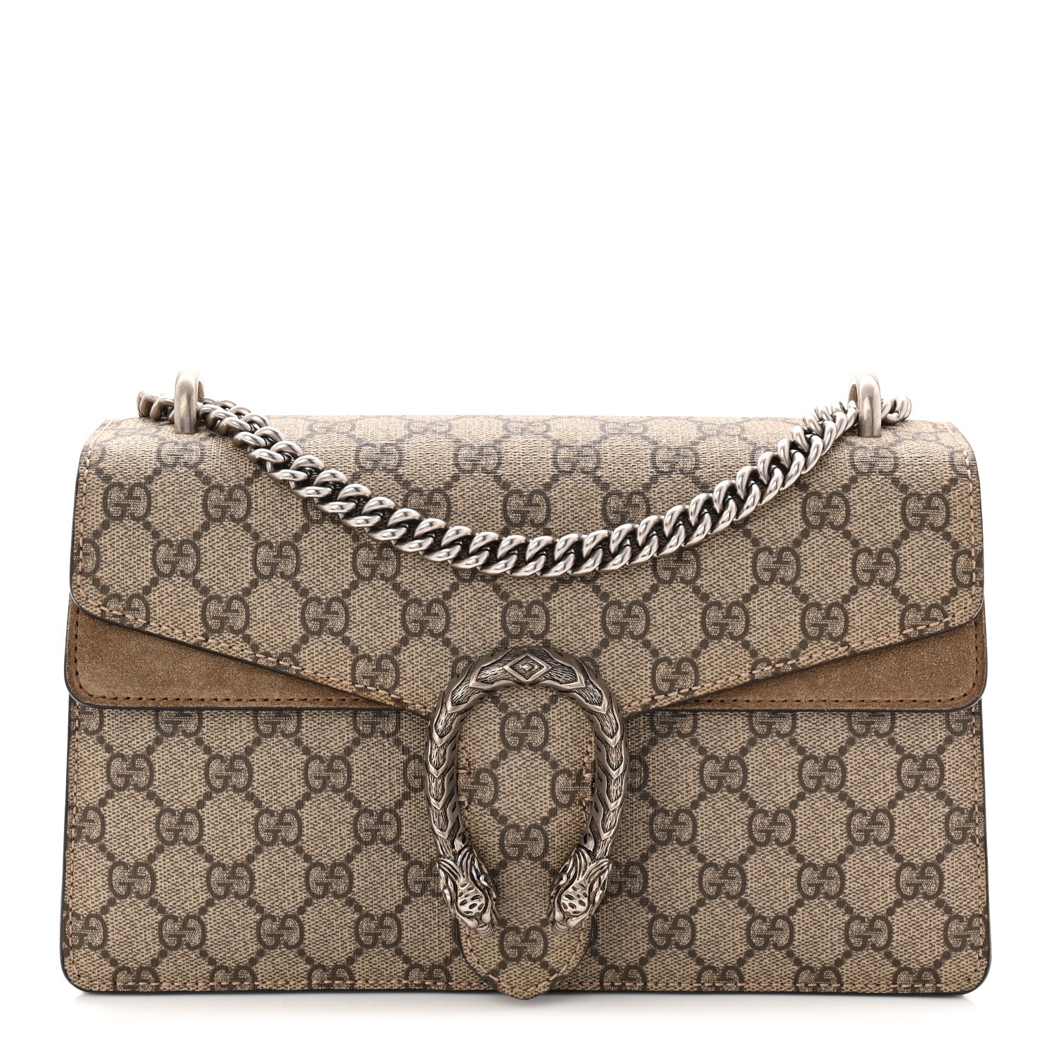 Gucci GG Supreme Monogram Small Dionysus Shoulder Bag Taupe 1 of 10
