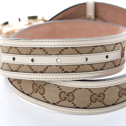 Gucci Monogram Interlocking G Belt 80 32 Off White 6 of 7