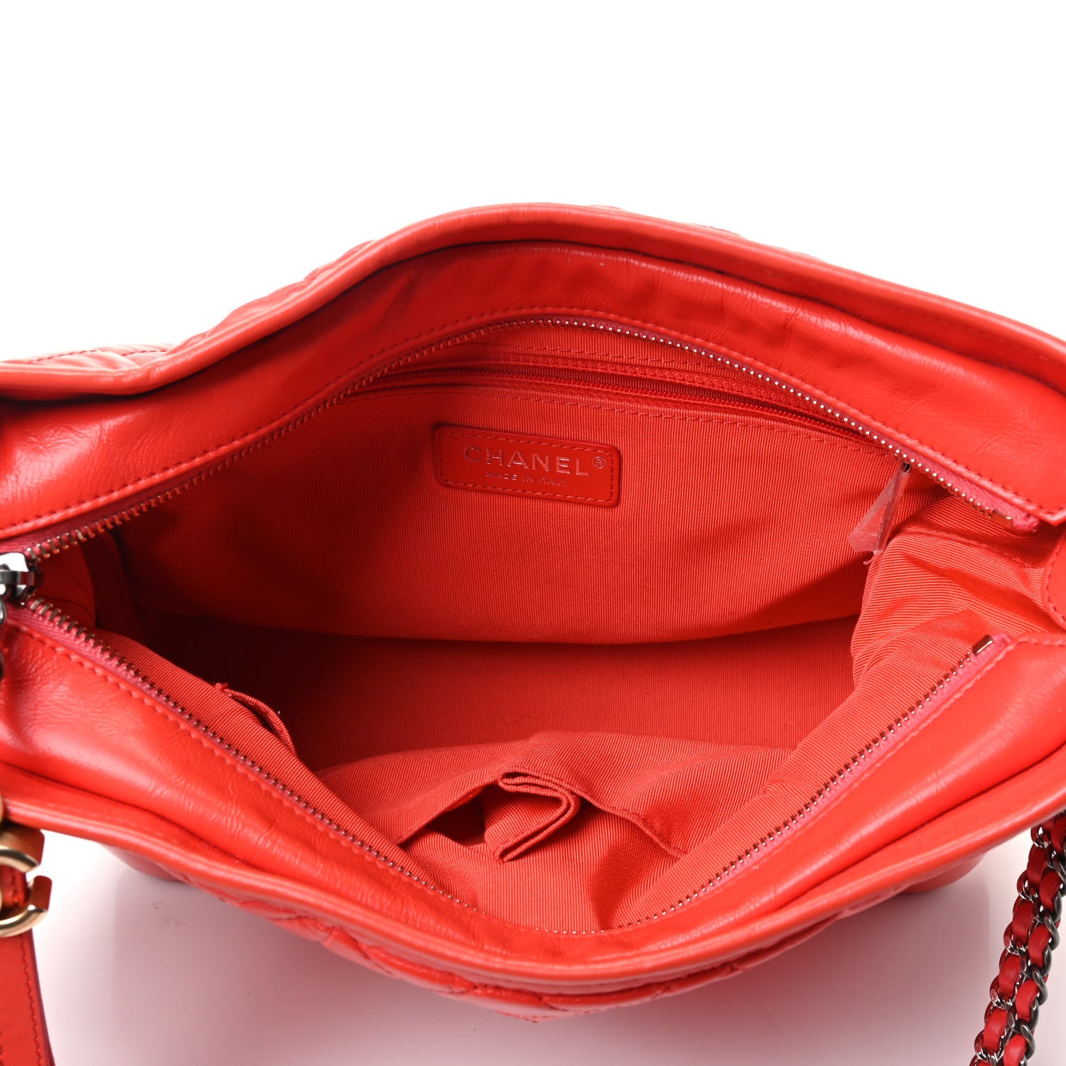 Chanel Aged Calfskin Quilted Medium Gabrielle Hobo Red 4 of 9