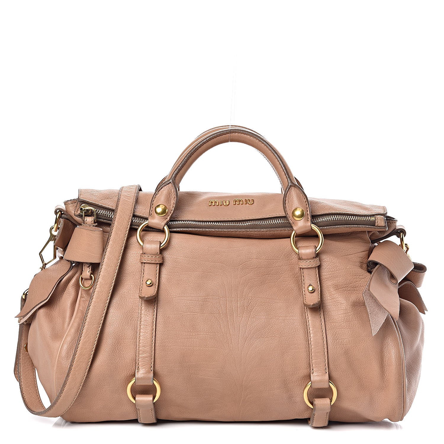 Miu Miu Vitello Medium Bow Bag Mughetto 1 of 21