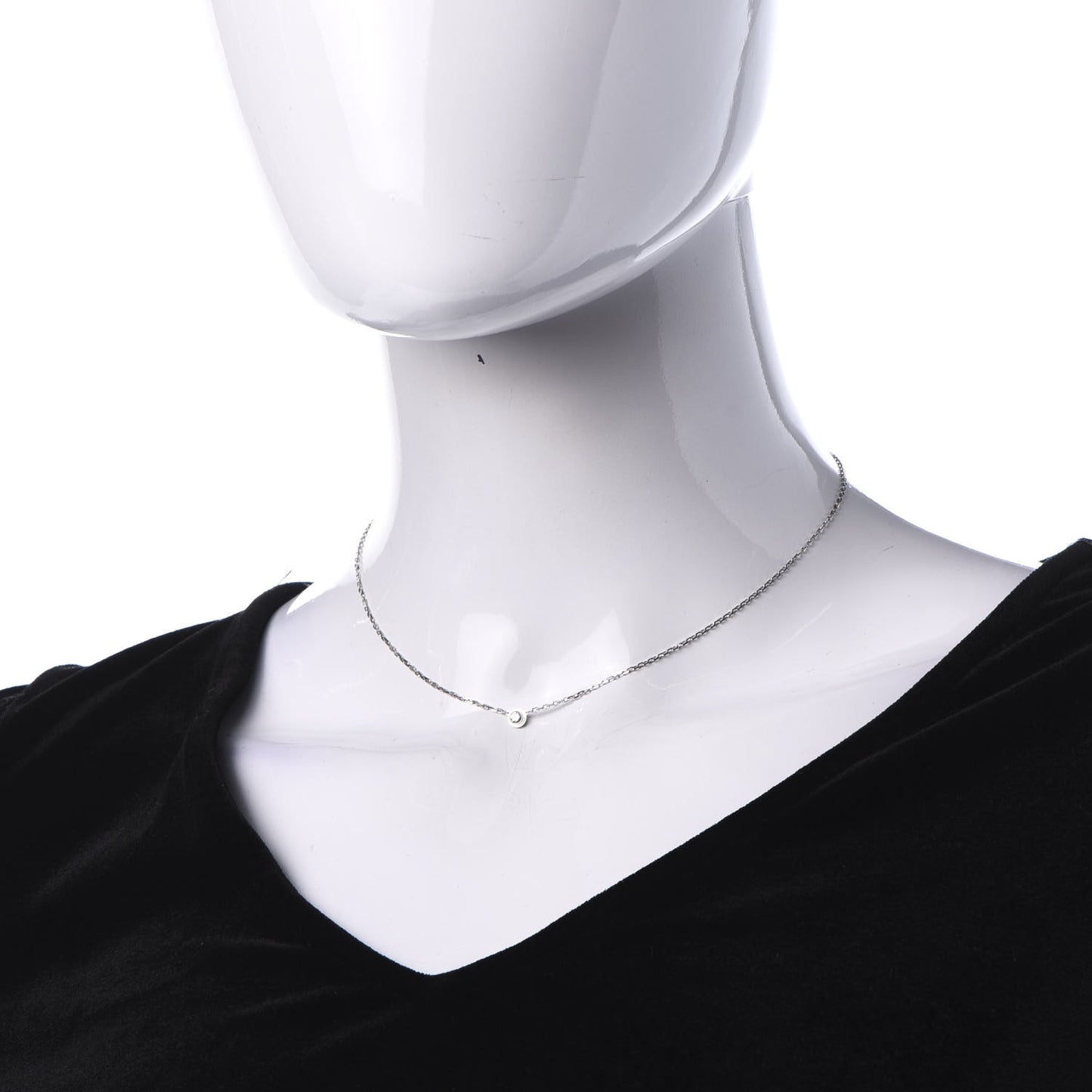 18K White Gold Diamond SM D'Amour Pendant Necklace