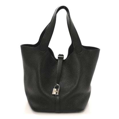 Hermes Taurillon Clemence Picotin Lock 22 MM Black 1 of 11