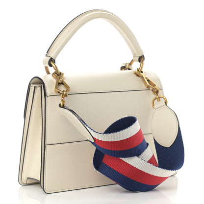 Gucci Calfskin Sylvie Web Small Queen Margaret Top Handle Bag White 3 of 14