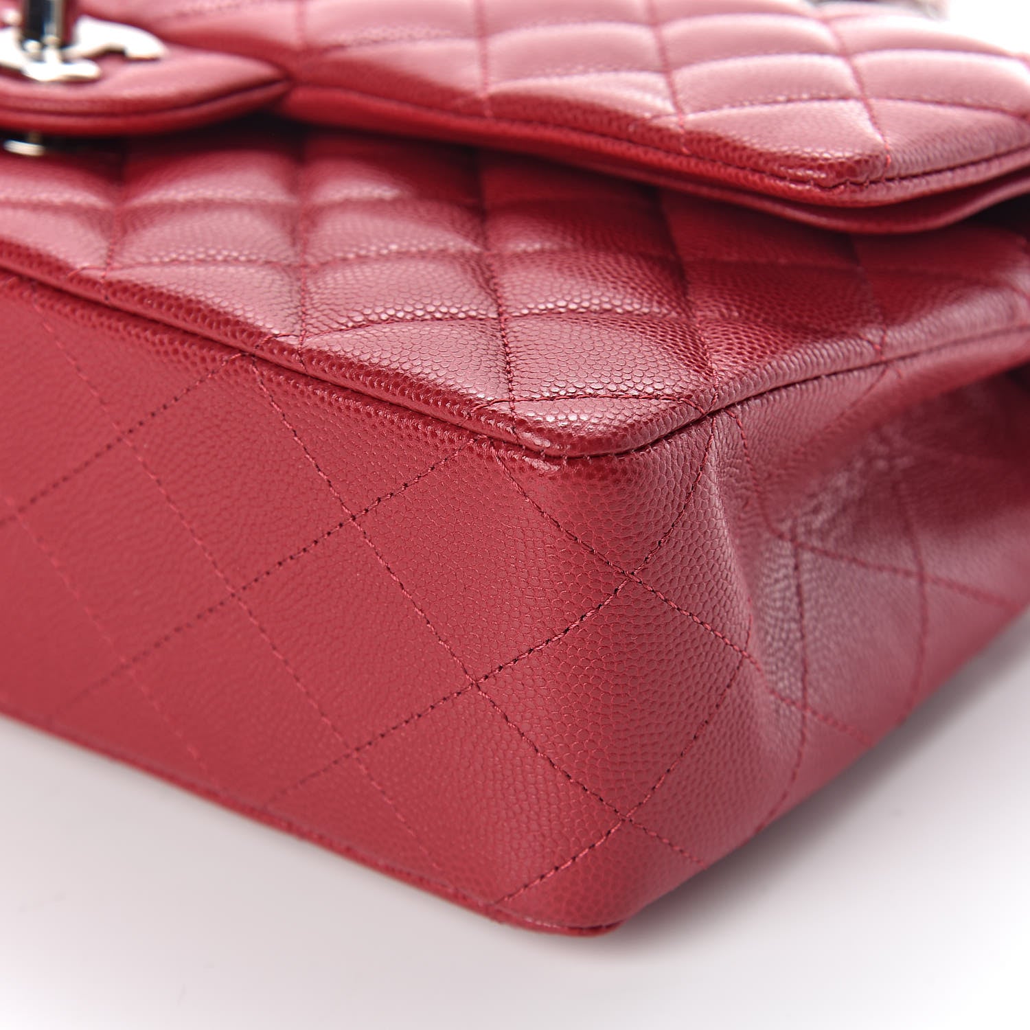 Chanel Caviar Quilted Medium Double Flap Red 10 of 10