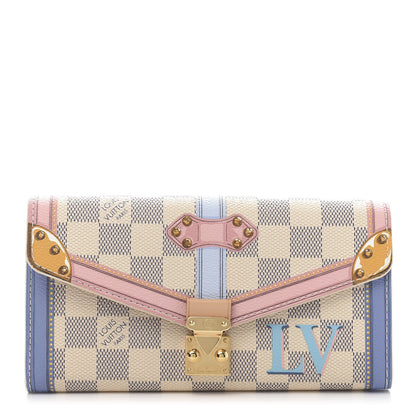 Louis Vuitton Damier Azur Summer Trunks Sarah Wallet NM 1 of 10