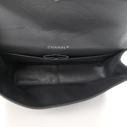 Chanel Striated Patent Quilted Jumbo Double Flap Black 5 of 17
