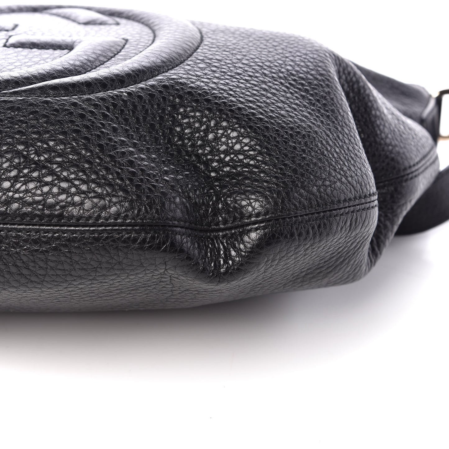 Pebbled Calfskin Medium Soho Hobo Black