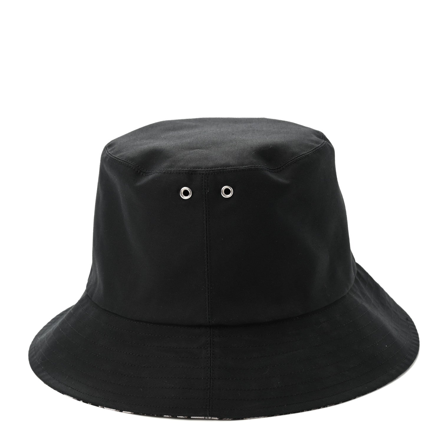 Christian Dior Polyester Cotton Oblique Reversible Teddy-D Brim Bucket Hat 56 Black 9 of 12