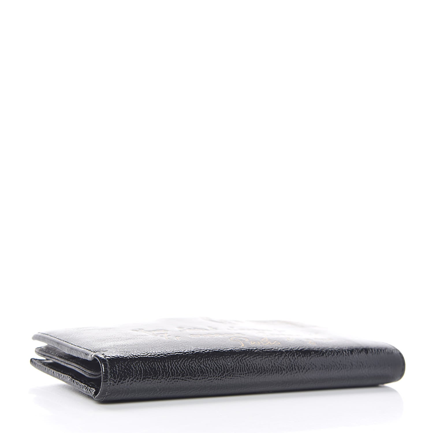Saint Laurent Patent Y-Mail Long Wallet Black 4 of 9