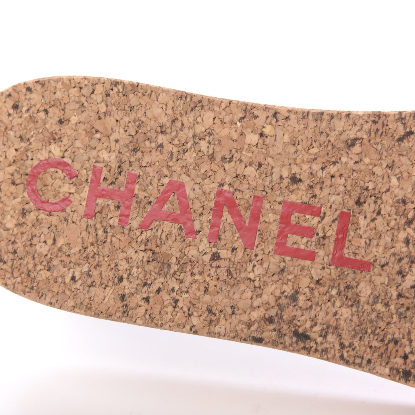 Tweed Cork Mule Sandal 40 Pink Red