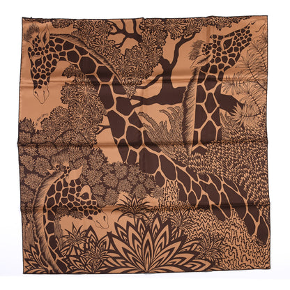 Hermes Silk The Three Graces Scarf 90 Tabac Brun 1 of 4