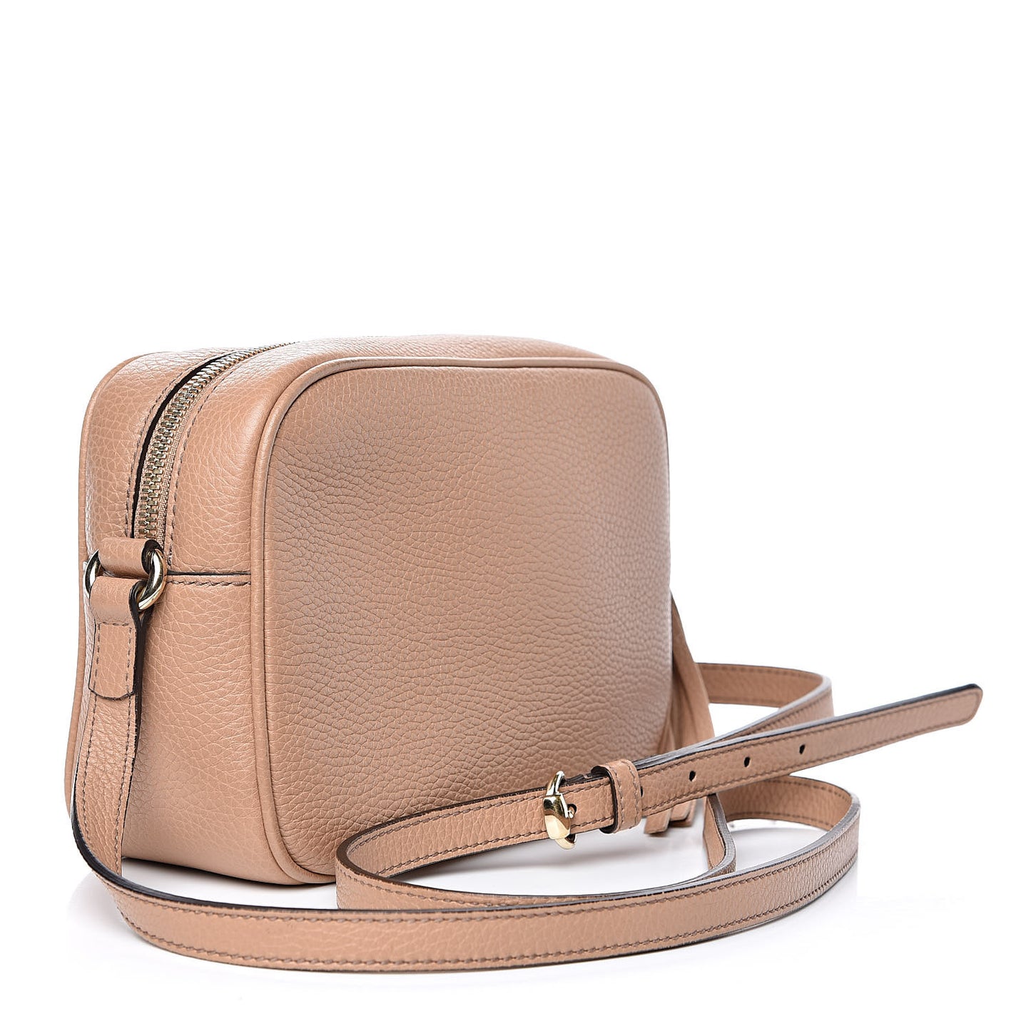 Pebbled Calfskin Small Soho Disco Bag Rose Beige
