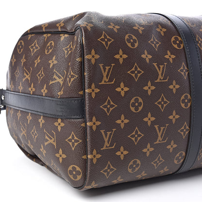 Louis Vuitton Monogram Macassar Keepall Bandouliere 45 8 of 9