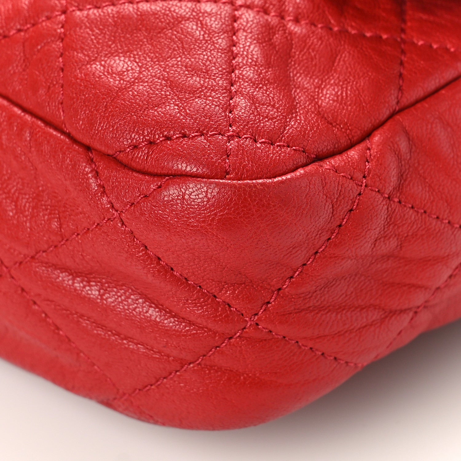 Chanel Sheepskin Quilted Medium Easy Flap Red 9 of 9