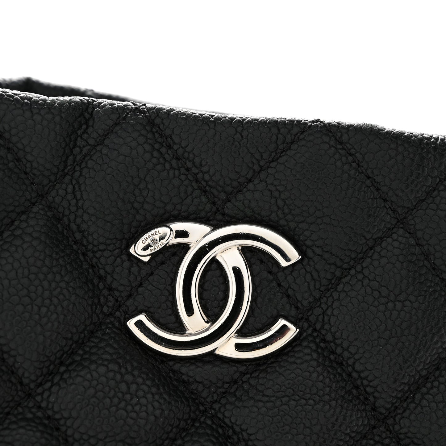 Caviar Quilted Easy Zip Tote Black