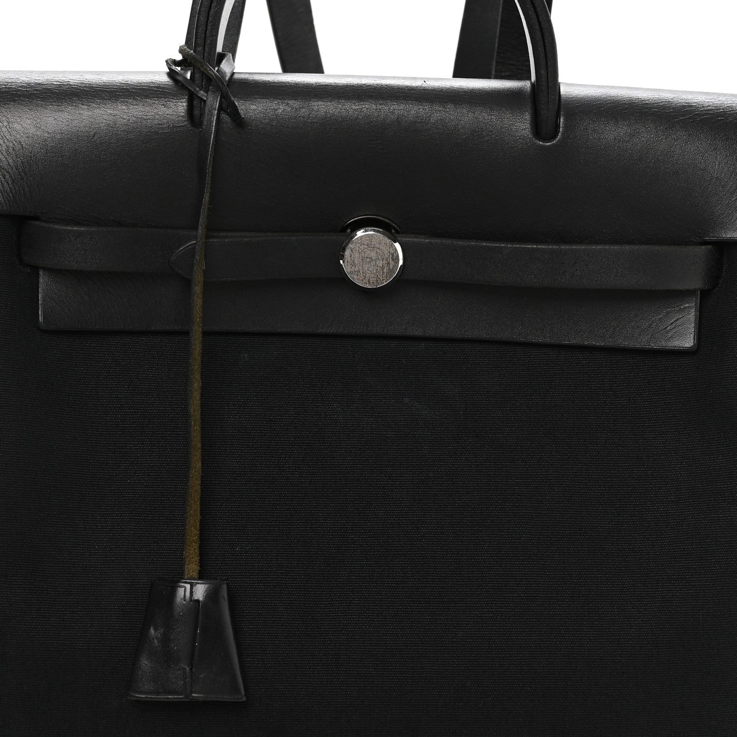 Hermes Toile Vache Calfskin Herbag 30 PM Backpack Black 8 of 10