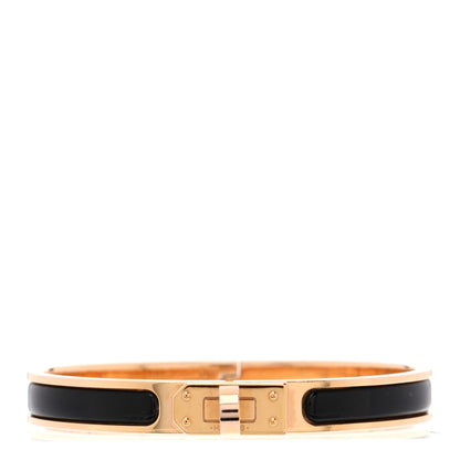 Hermes Enamel Mini Clic Kelly Bracelet PM Black 1 of 4