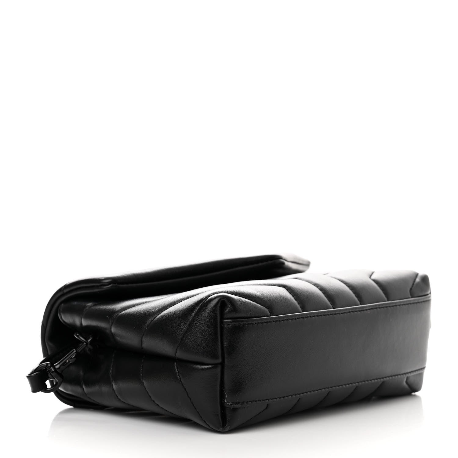 Saint Laurent SAINT LAURENT Calfskin Y Quilted Monogram Monochrome Toy Loulou Crossbody Bag Black 4 of 11