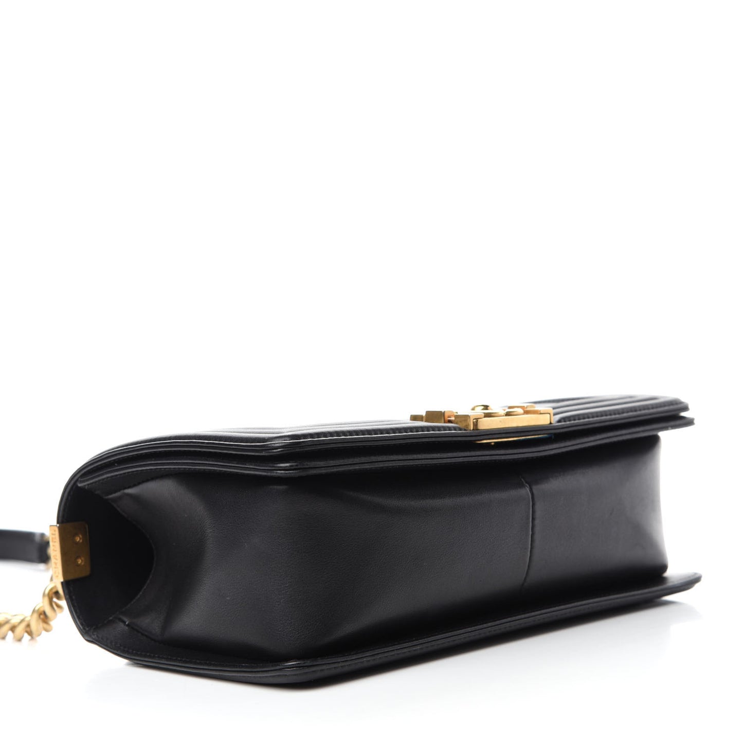 Calfskin Quilted Medium Boy Flap Black