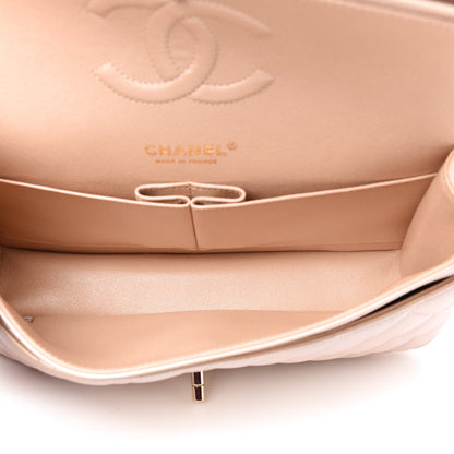 Chanel Iridescent Calfskin Quilted Medium Double Flap Beige 6 of 12