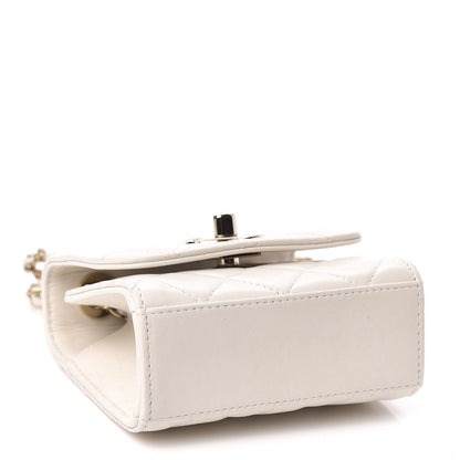 Chanel Lambskin Quilted Mini Trendy CC Clutch With Chain Ecru 4 of 10