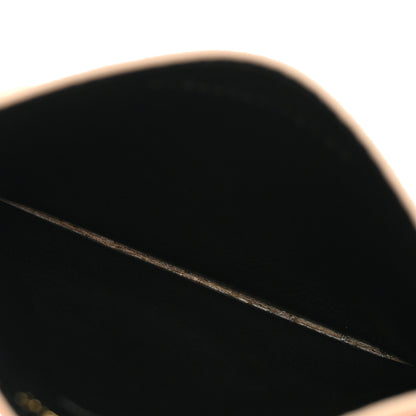 Saint Laurent Grain De Poudre Matelasse Chevron Monogram Credit Card Case Dark Beige 5 of 8