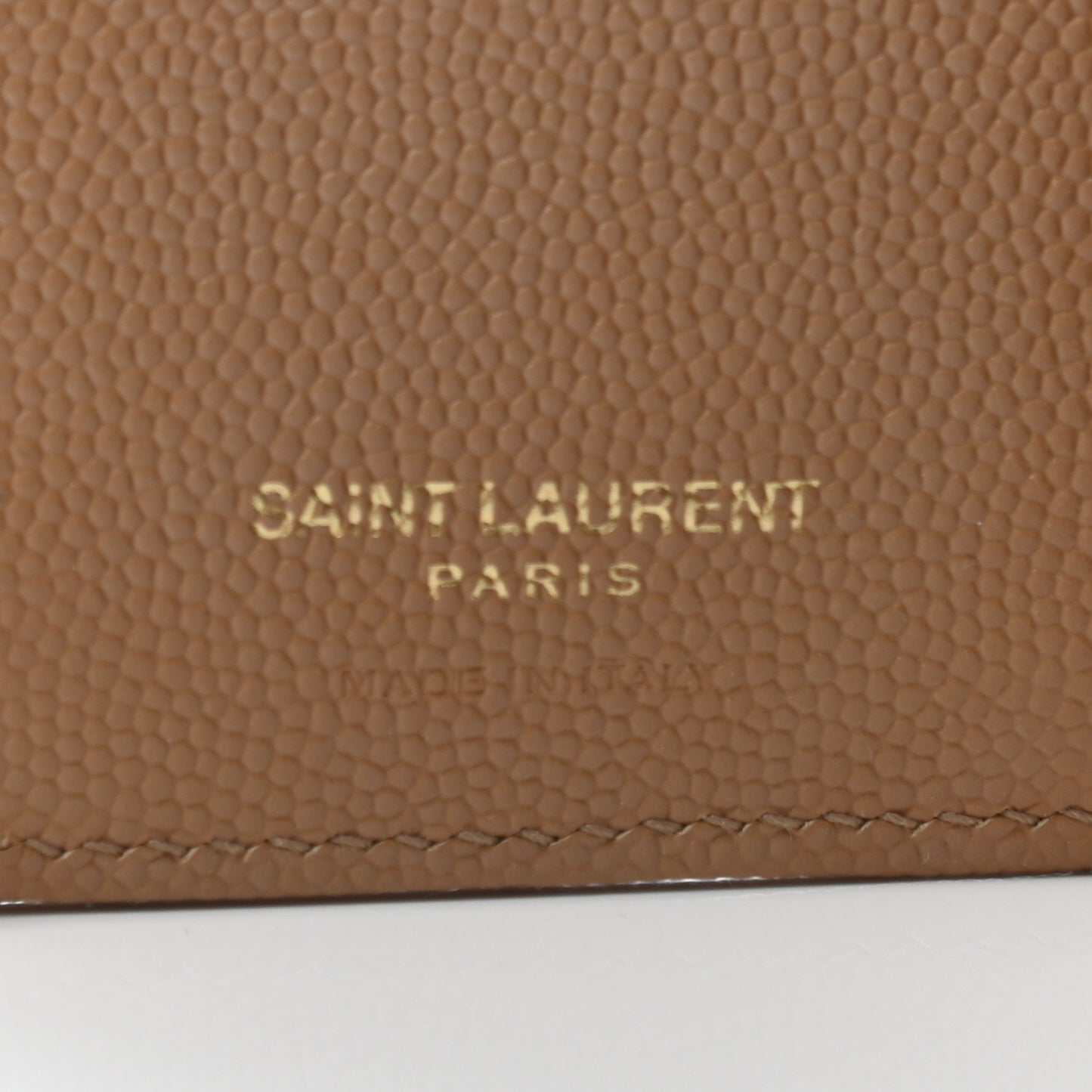Grain De Poudre Matelasse Chevron Monogram Zipped Card Case Deep Beige