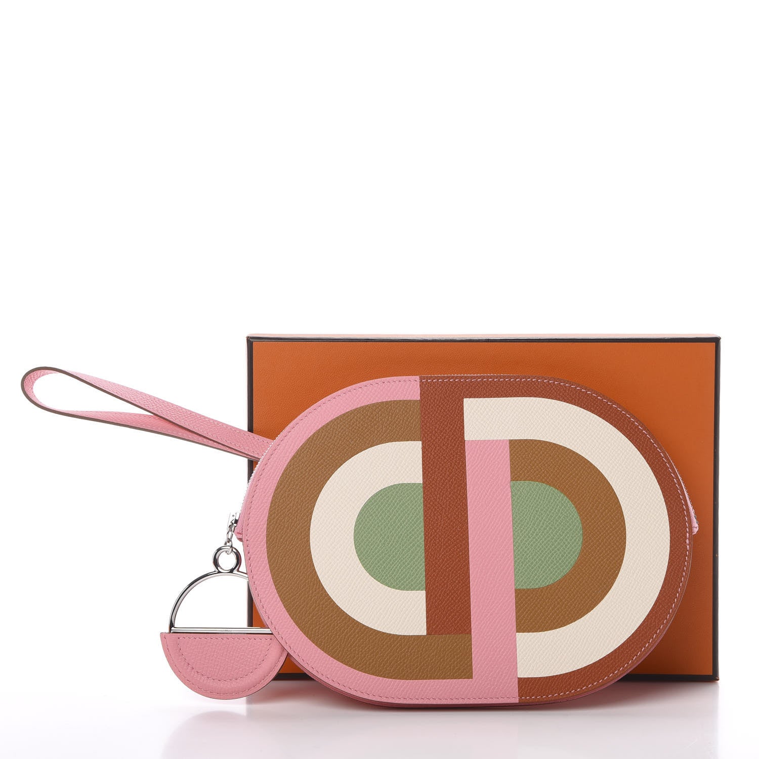 Hermes Epsom In-The-Loop-To-Go Pochette Rose Confetti Terre Battue Sesame Nata Vert Criquet 7 of 7