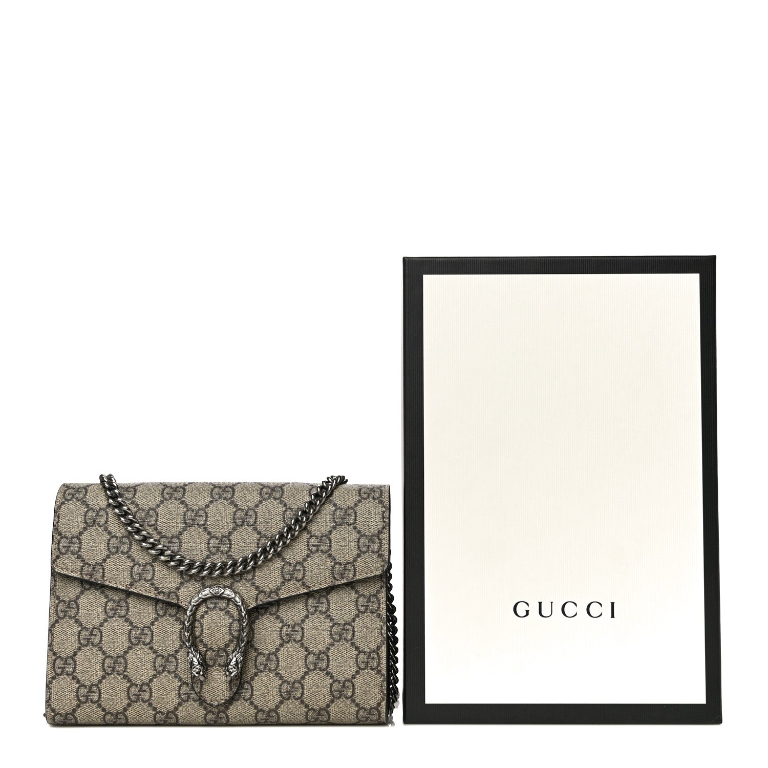 Gucci GG Supreme Monogram Mini Dionysus Chain Wallet Beige Taupe 19 of 19