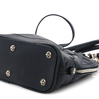 Chrome Hearts Calfskin Cross Embellished Slouchy Mo Black 9 of 9