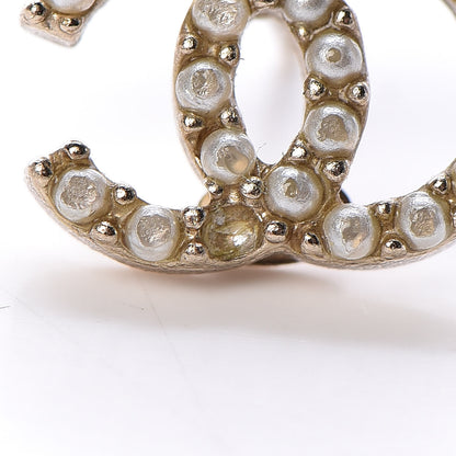 Chanel Pearl CC Earrings Light Gold 5 of 7