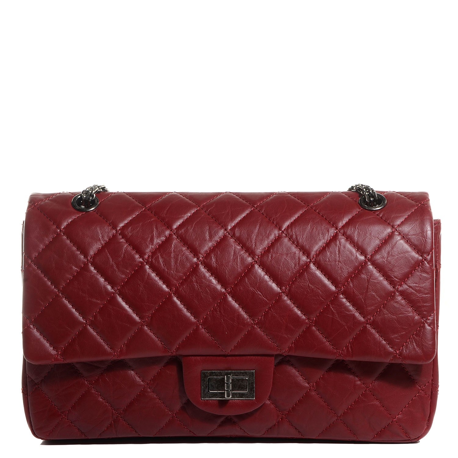 Chanel Aged Calfskin Quilted 2.55 Reissue 227 Flap Red 1 of 10