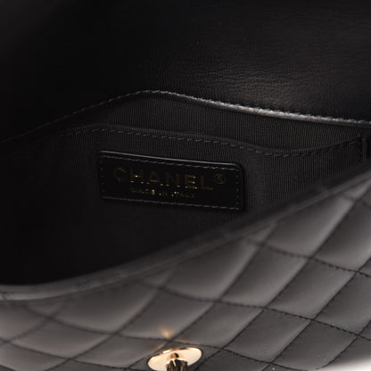 Chanel Lambskin Quilted Side Packs Black 9 of 12