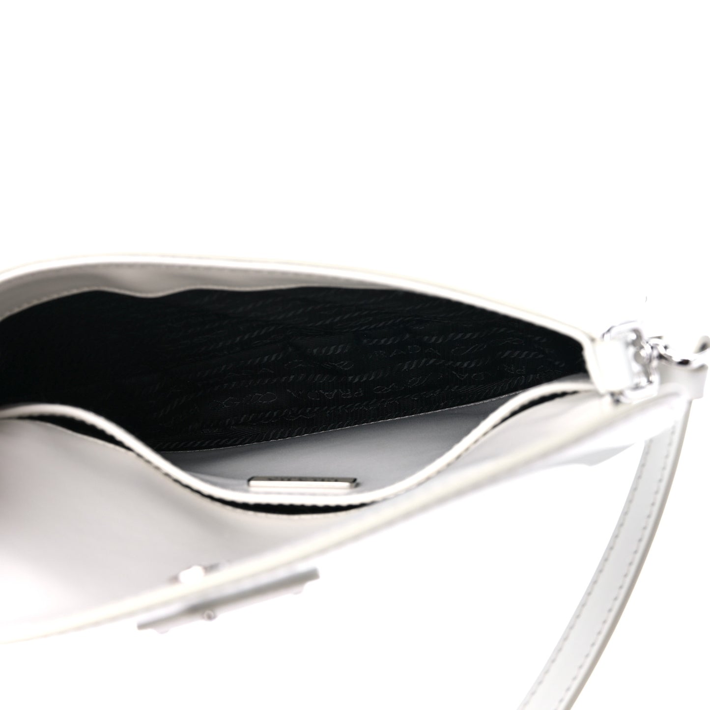 Spazzolato Cleo Flap Shoulder Bag White