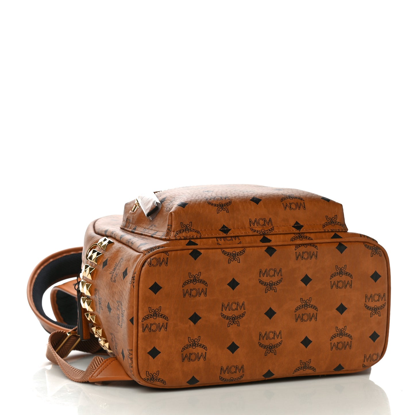 Visetos Small Side Stud Stark Backpack Cognac