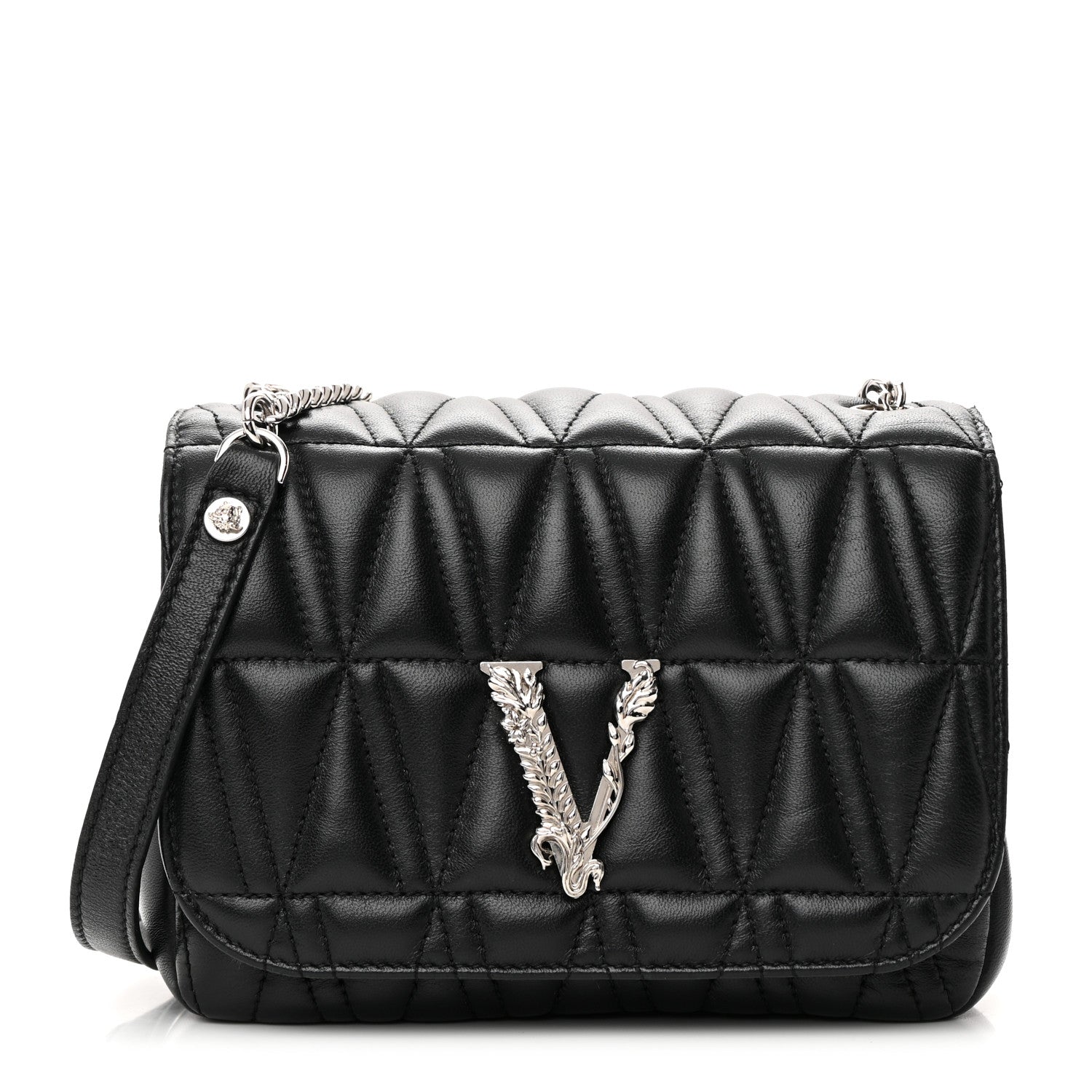 Versace Nappa Quilted Virtus Bag Black 1 of 17