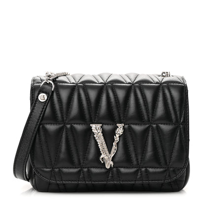 Versace Nappa Quilted Virtus Bag Black 1 of 17