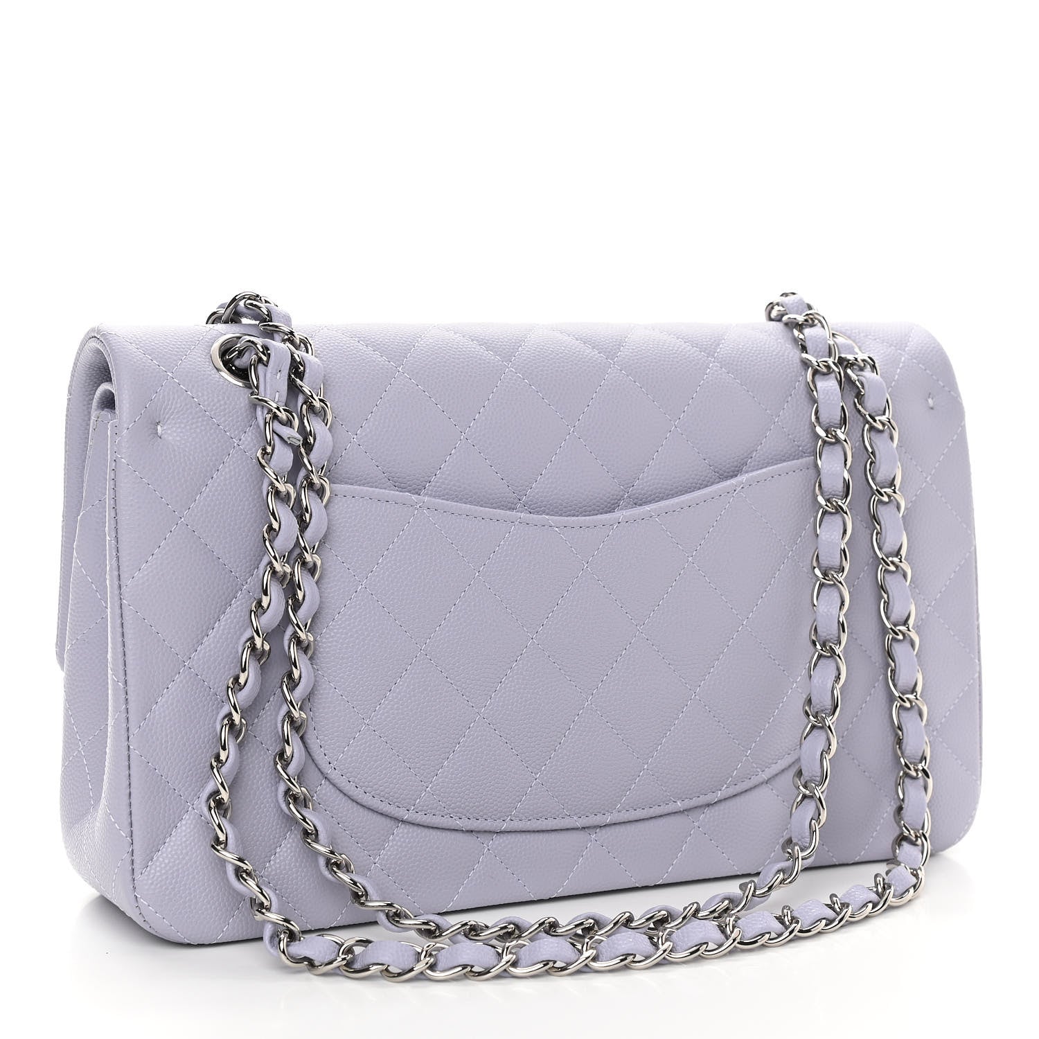Chanel Caviar Quilted Medium Double Flap Light Purple 3 of 11