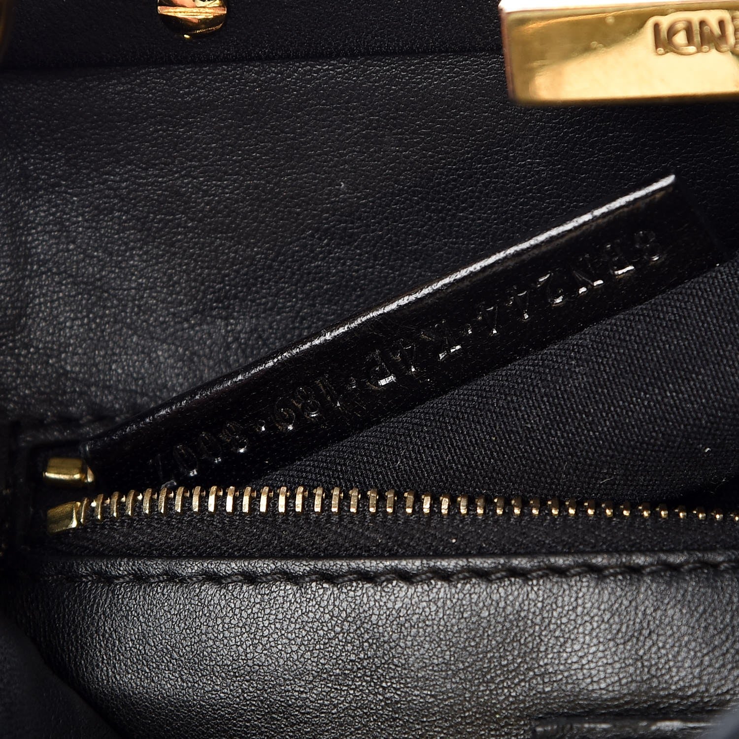 Fendi Nappa Mini Peekaboo Iconic Satchel Black 9 of 9