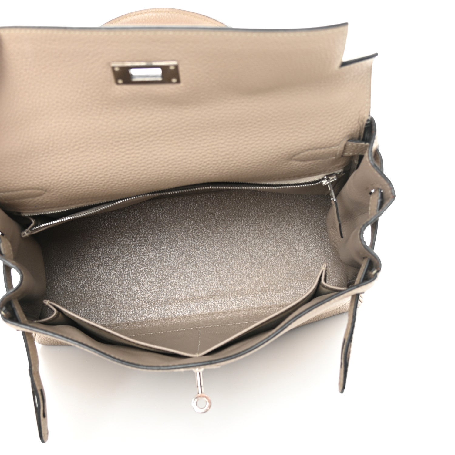 Hermes Taurillon Clemence Kelly Retourne 28 Gris Tourterelle 15 of 43