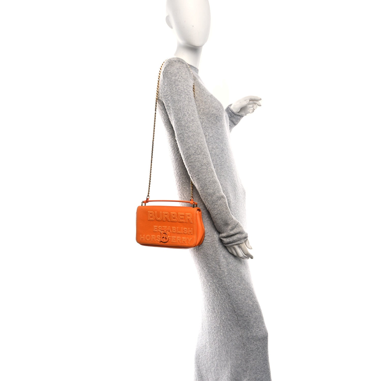 Burberry Canvas Horseferry Print Small Lola Bag Deep Orange 2 of 10