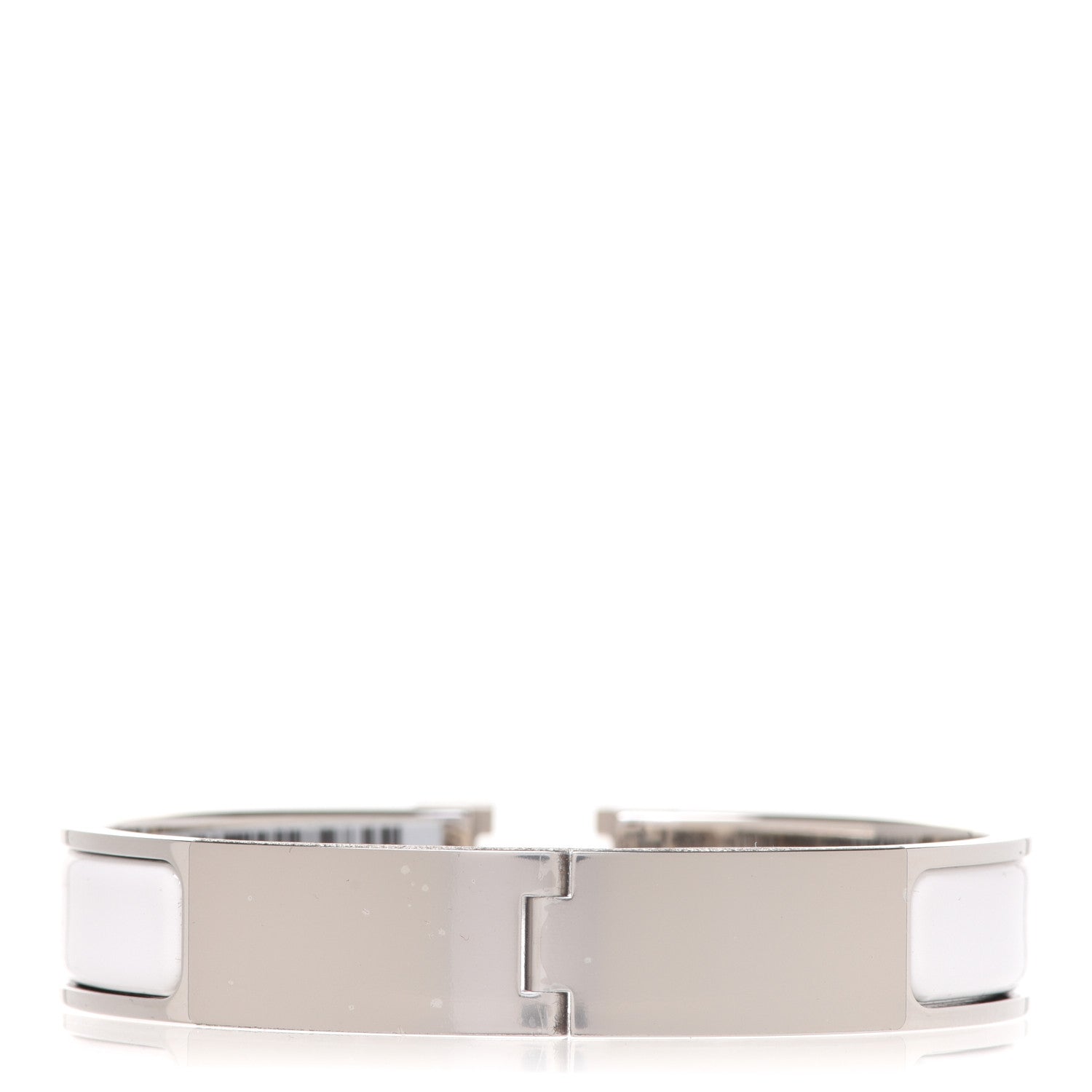 Hermes Enamel Narrow Clic Clac H Bracelet GM White 3 of 6