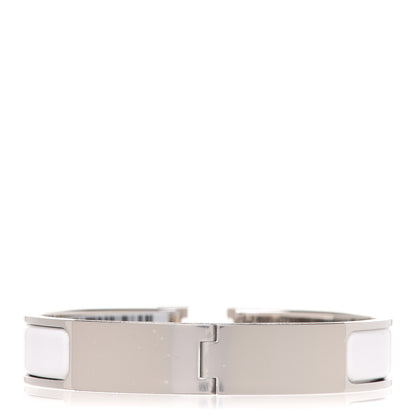 Hermes Enamel Narrow Clic Clac H Bracelet GM White 3 of 6