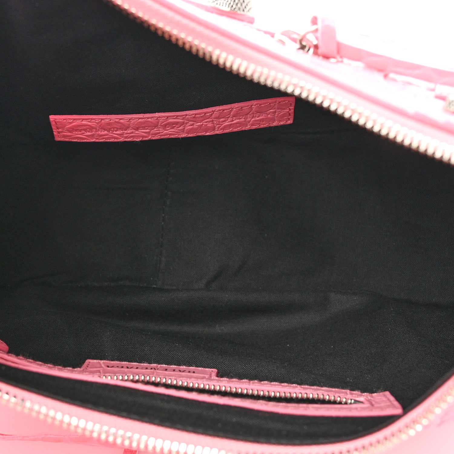 Balenciaga Extra Supple Calfskin Crocodile Embossed Small Le Cagole Shoulder Bag Sweet Pink 5 of 10