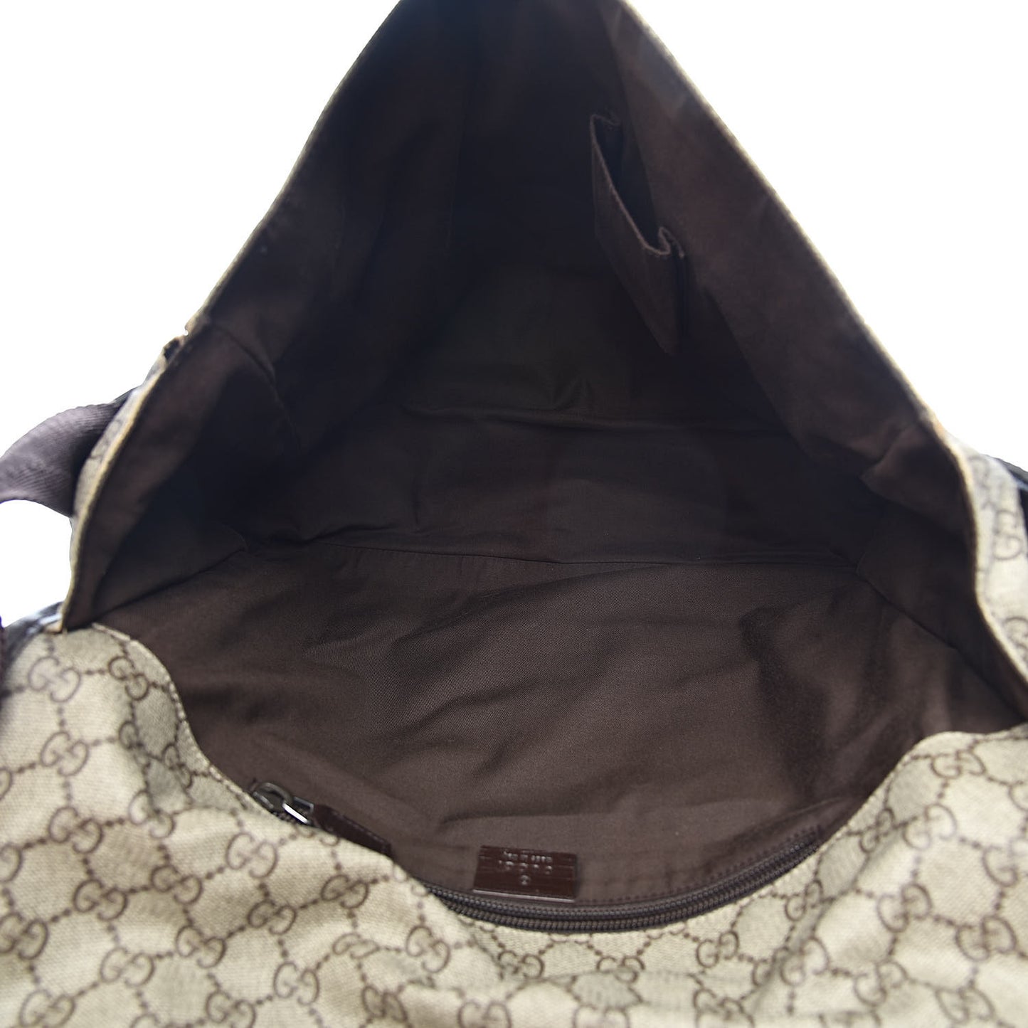 GG Plus Monogram Large Flap Messenger Bag Beige Dark Brown