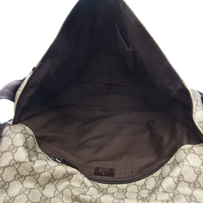 Gucci GG Plus Monogram Large Flap Messenger Bag Beige Dark Brown 5 of 15