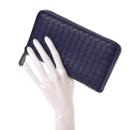 Bottega Veneta Nappa Intrecciato Zip Around Wallet Atlantic 2 of 8