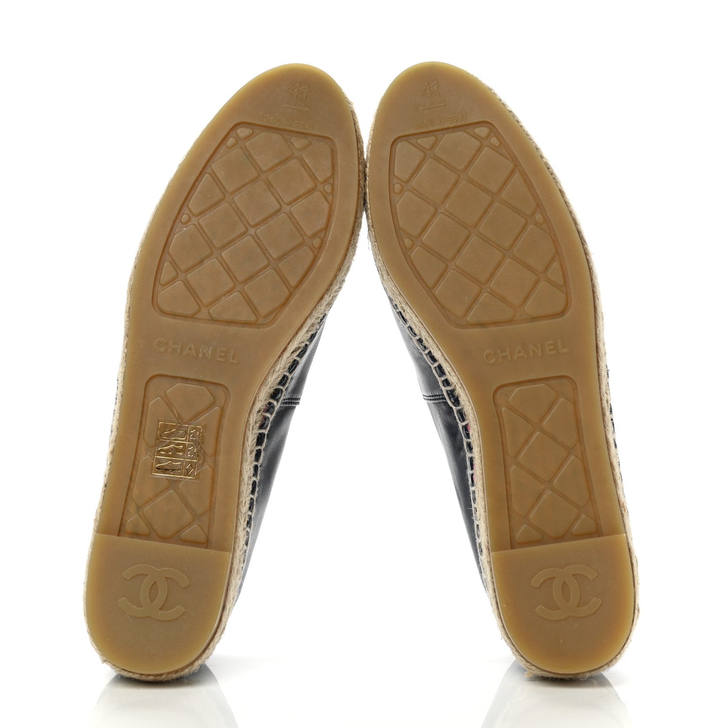 Chanel Lambskin CC Espadrilles 41 Navy Fuchsia Black 5 of 9