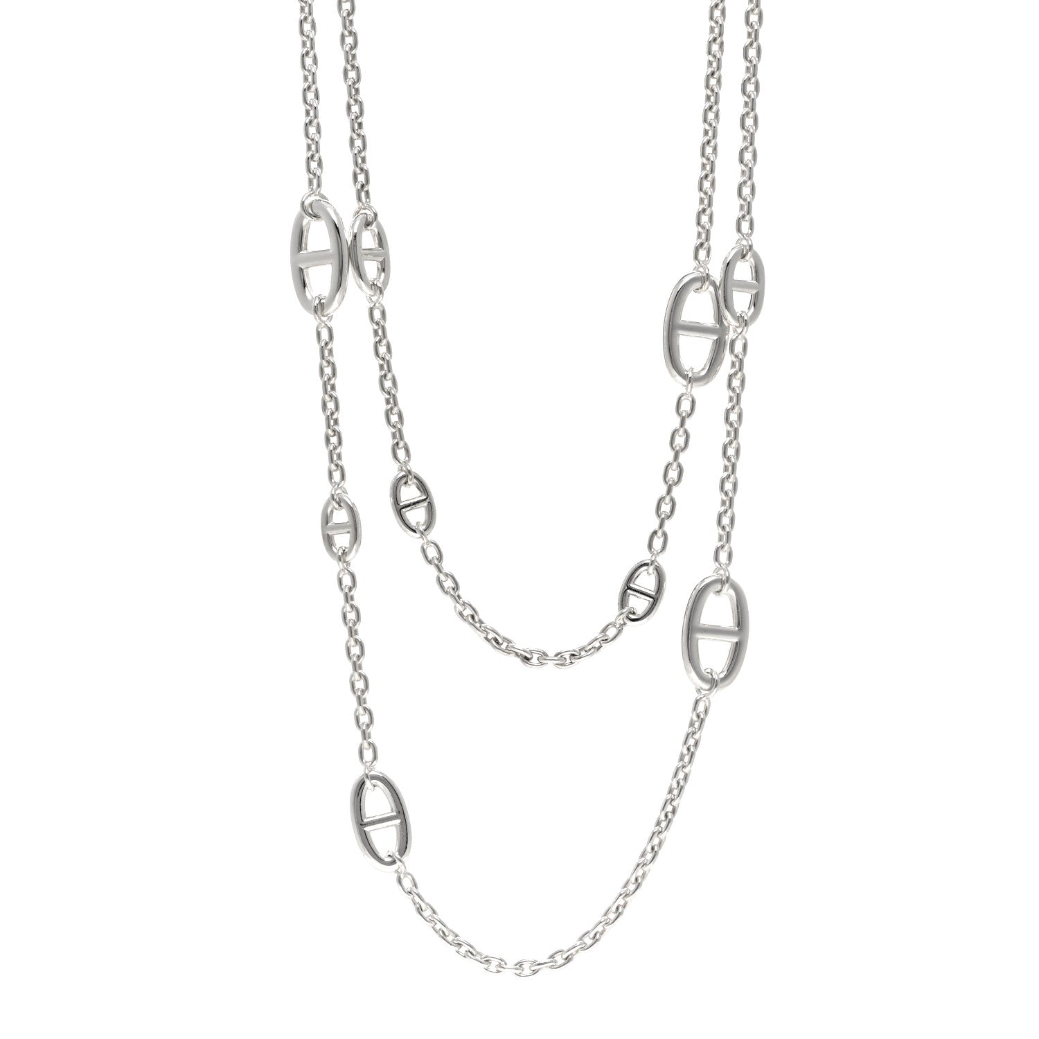 Hermes Sterling Silver Farandole Necklace 120 1 of 6