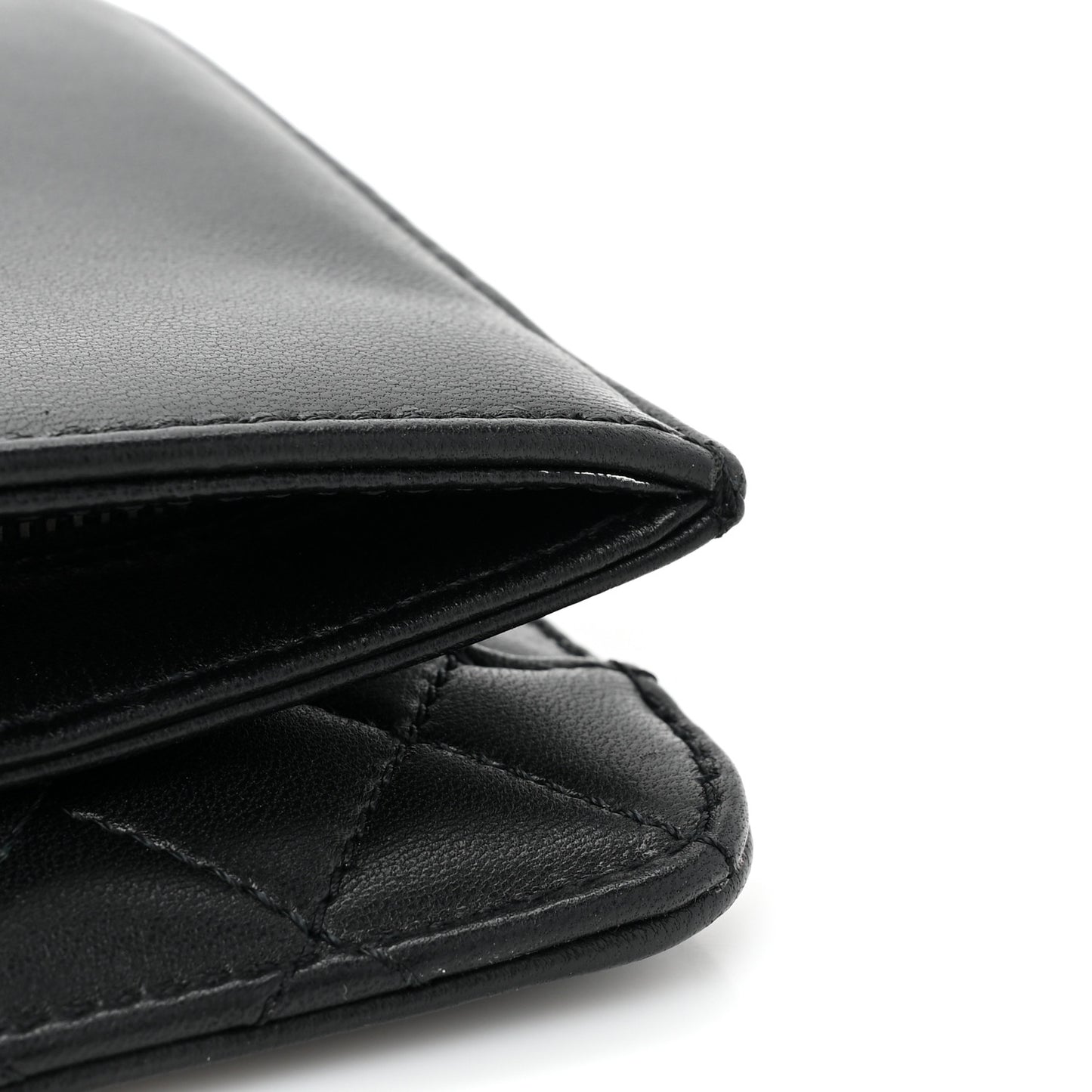 Lambskin Strass Crystal Peace Sign Emoji Fold Over Clutch Black